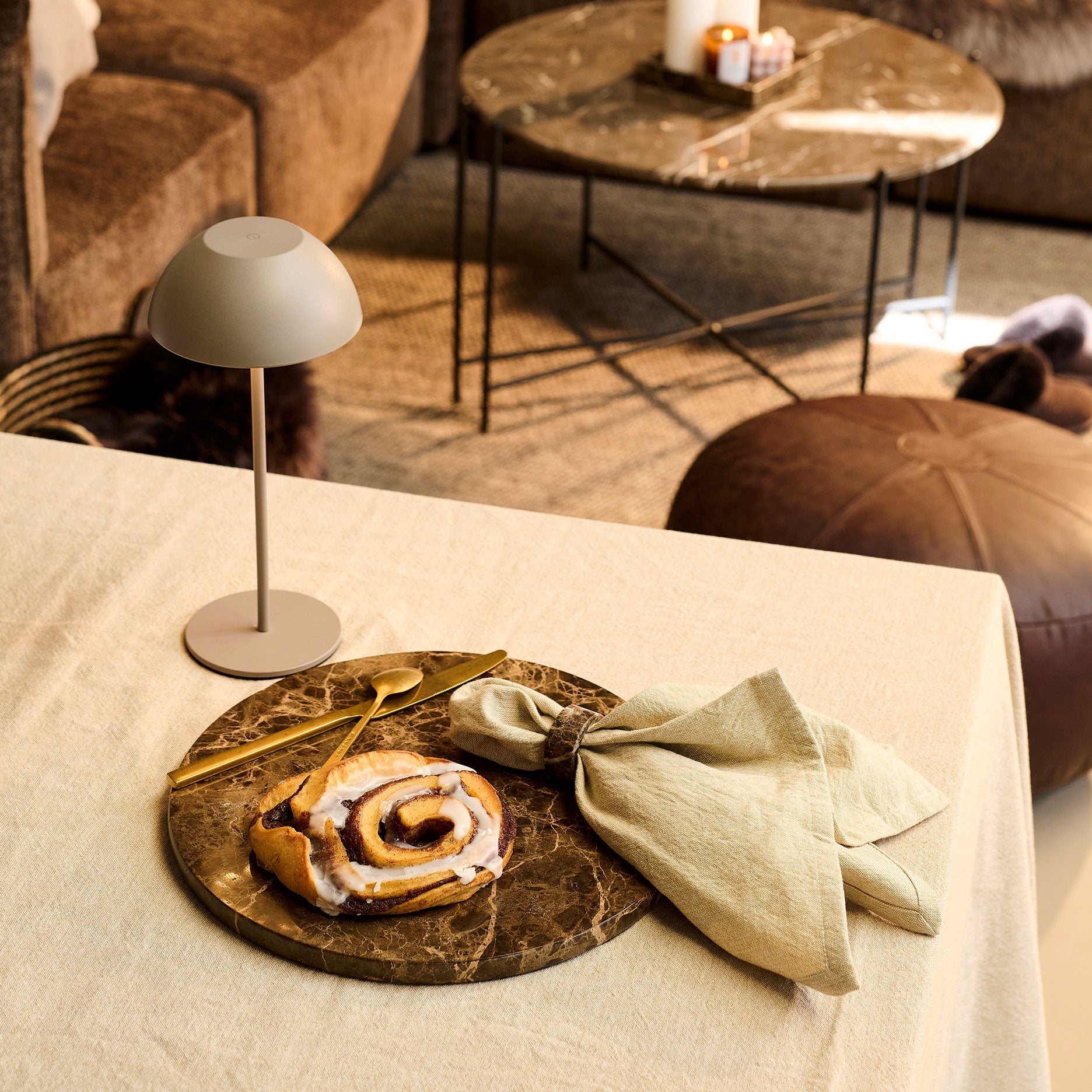 Marble II runde Marmorplatte